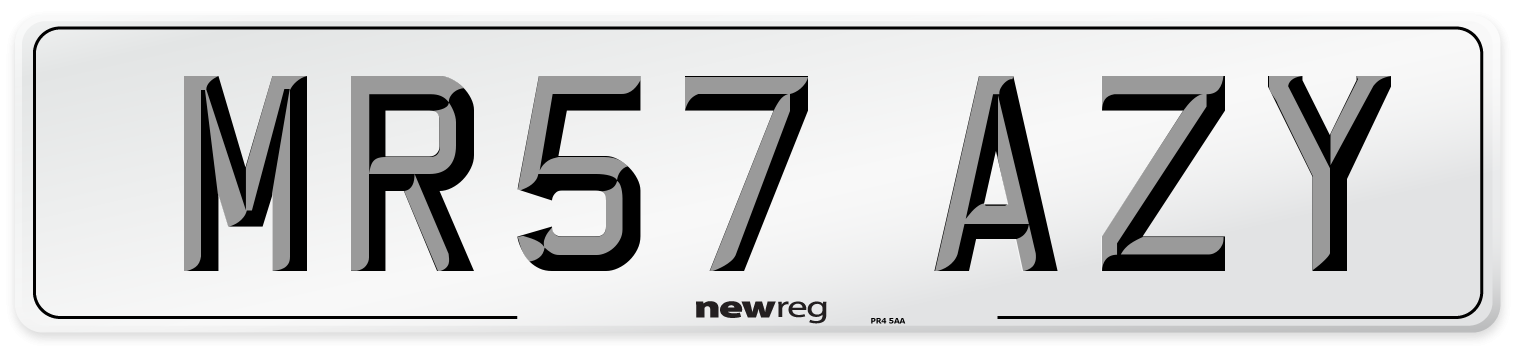 MR57 AZY Number Plate from New Reg